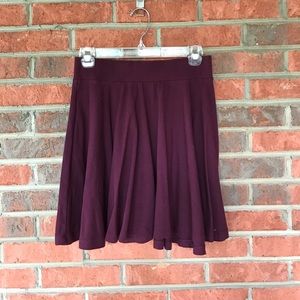Burgundy UO skater skirt