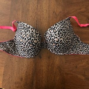 Pink Victoria secret leopard print bra. 36 B
