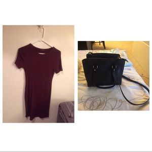 Maroon Dress & Black Purse Bundle for Amber!