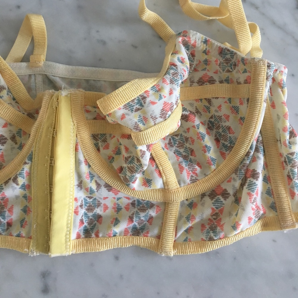 Free people yellow patterned bralette