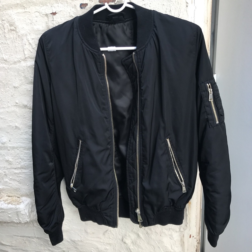 Top Shop Black Bomber Jacket