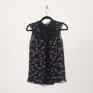 ANNA SUI for Target lace and sheer top
