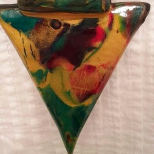 Beautiful handmade necklace in plastic