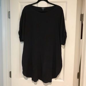 DKNY navy silk shift dress