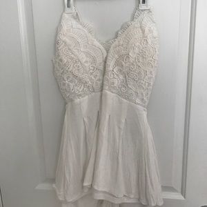 lace white romper