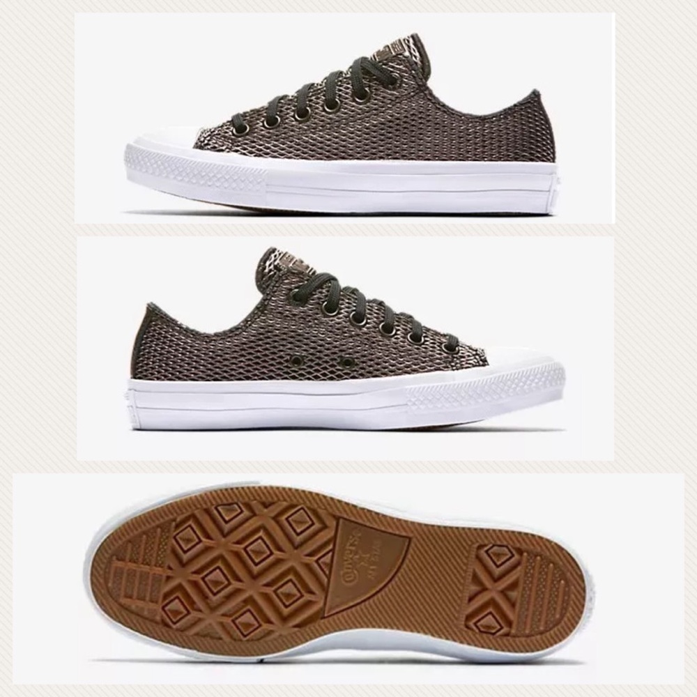 CONVERSE CHUCK II PERFORATED METALLIC in Gold, Sz7