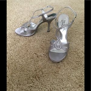 Silver dress sandals