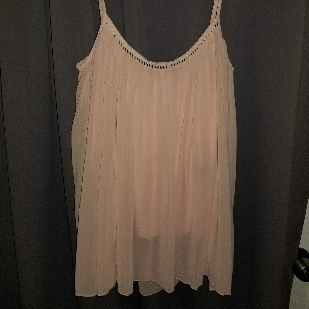 Pink baby doll tank