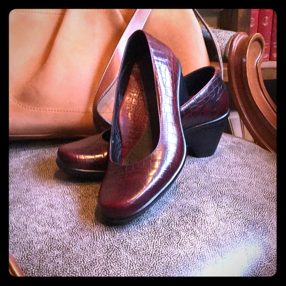 Dansko Red Croc Handmade Heels