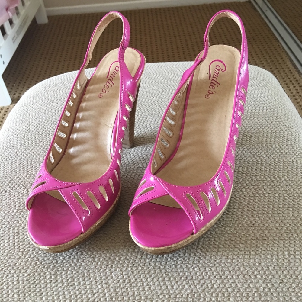 Candies Size 7 Hot Pink Heels