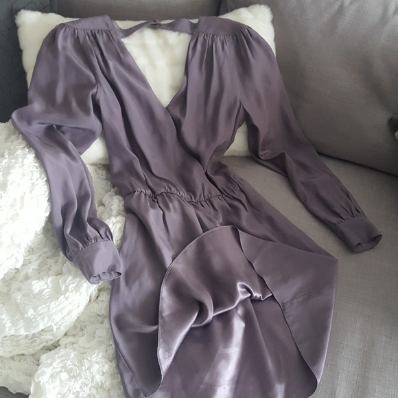 💜 PARKER 100% silk lavender dress - Picture 2 of 5
