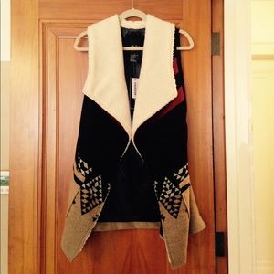 Buckle Me Jane Faux Fur Aztec Vest