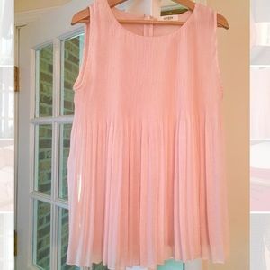 Umgee Pink Ballerina Sleeveless Blouse Size Medium