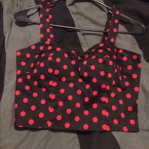NWOT Polka dot crop top