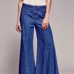 Brand New Free People Gilmore Wide Leg Jeans SZ8