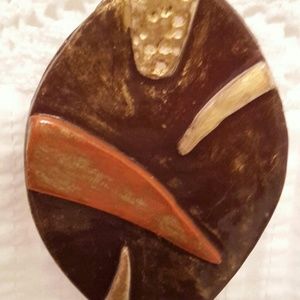 Beautiful handmade necklace in plastic