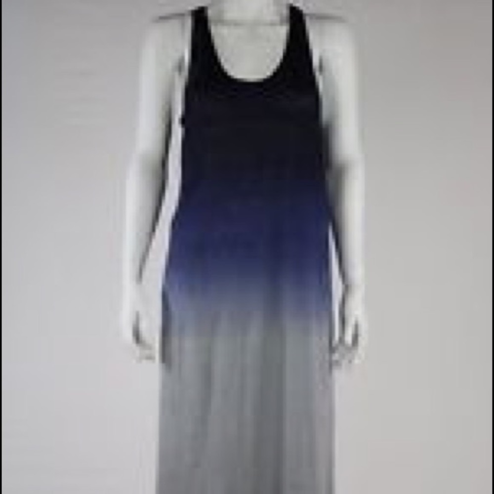 joie linen navy ombré maxi dress