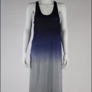 joie linen navy ombré maxi dress