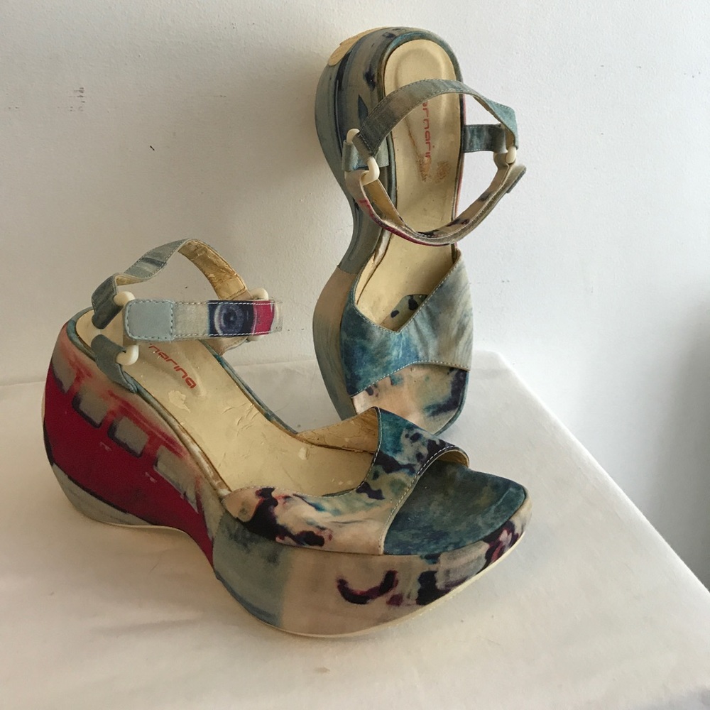 VINTAGE 1990s Fornarina platform wedges