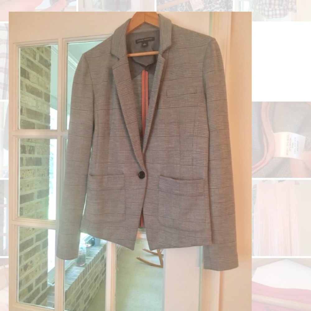 Banana Republic Gray Tweed Wool Blazer Size Small