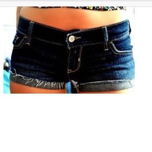 Hollister dark wash distressed denim