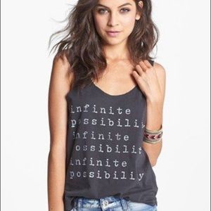 "Infinite Possibility" Gray Tank