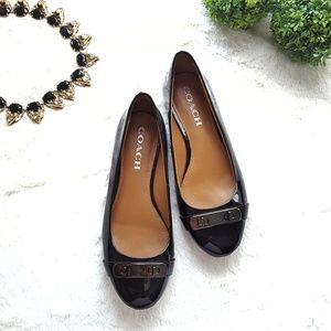 Coach Oswald Flats Black Patent Leather