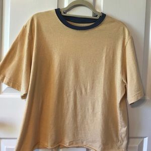 Vintage cropped ringer tee