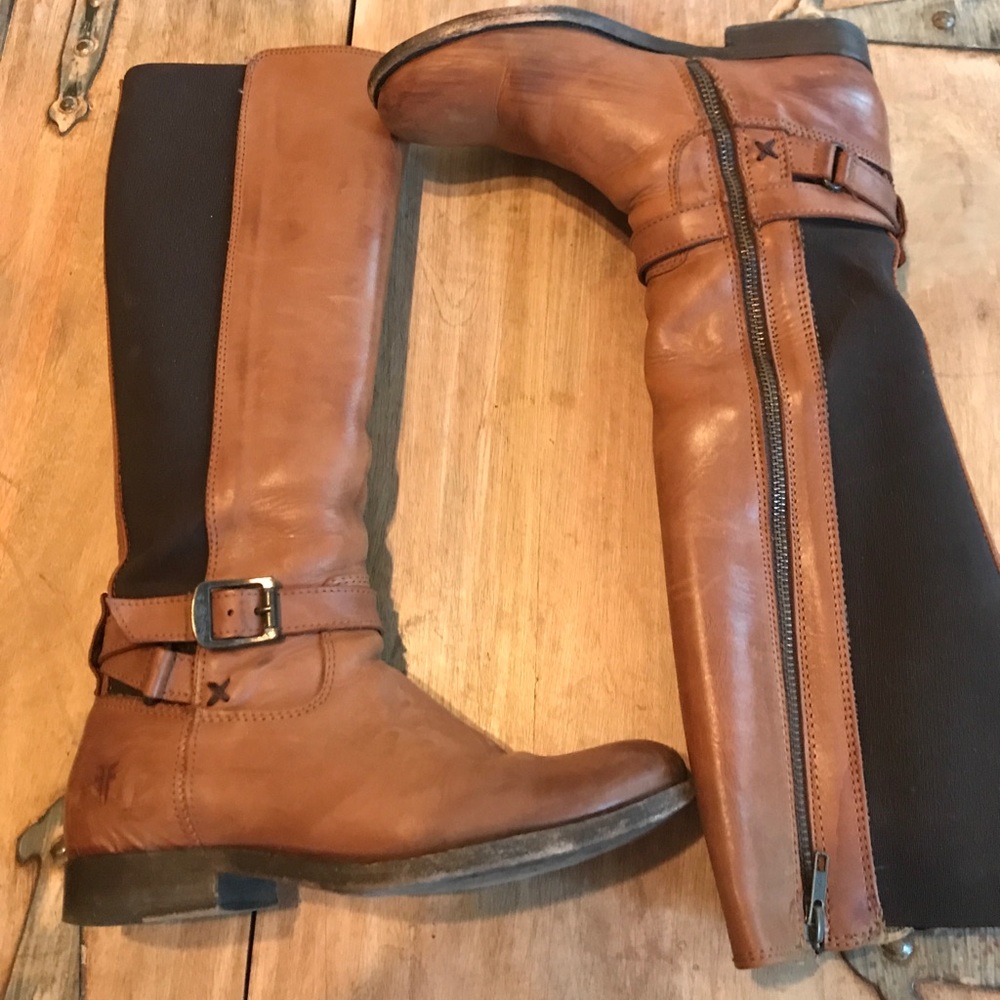 Frye tall leather boots
