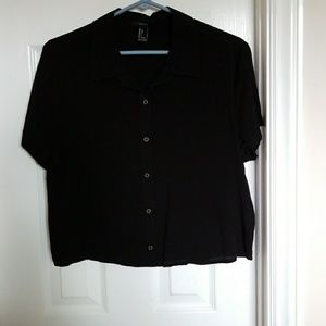 Button down crop top