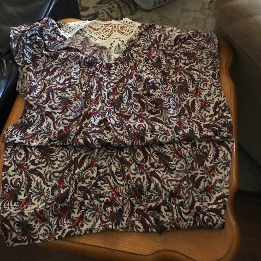 Paisley lace top