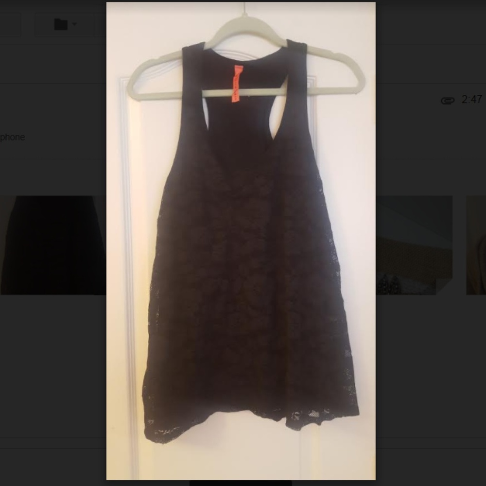 Black Lace Tank Top