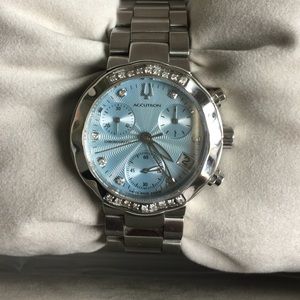 Accutron Blue Dial Diamond Women's Watch
