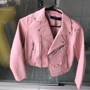 Pink moto jacket