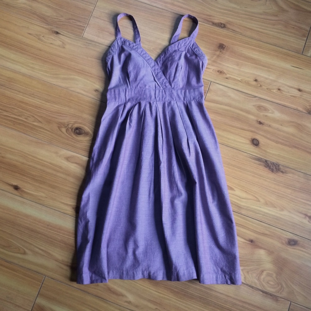 Lightweight small cotton dress in light plum color