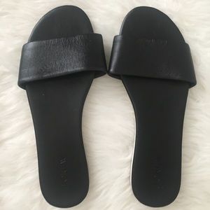 J.Crew black flat sandals