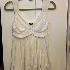 Express Sweetheart neckline white tank top