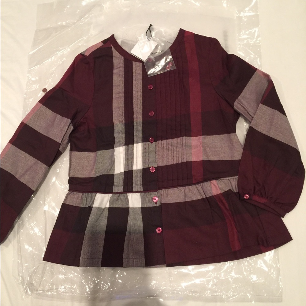 Authentic Burberry kids girls shirt blouse 8y NEW