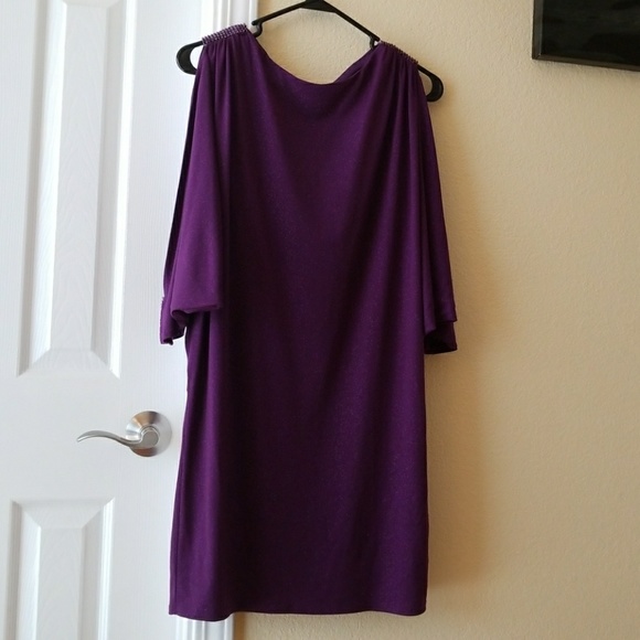 Purple dress w/slit in the arm - Picture 1 of 4