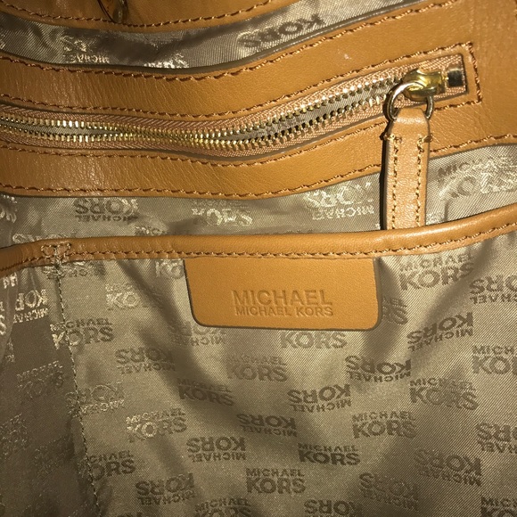 Michael Kors Astor Tan Leather Grommet Hobo Bag - Picture 8 of 8