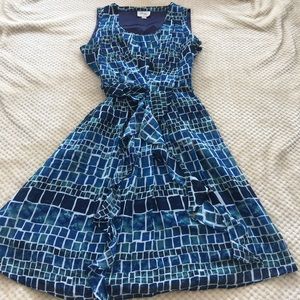 Beautiful Blue and Turquoise Dress Size 6