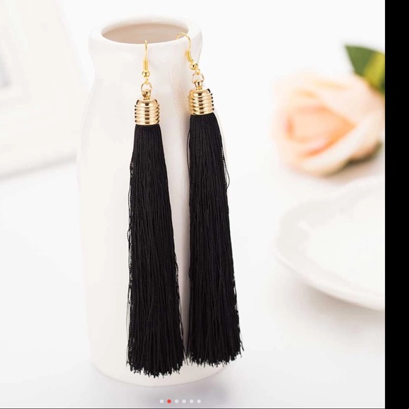 Long tassel style earrings in variety of colors - Picture 2 of 5