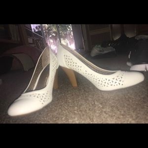 white high heels