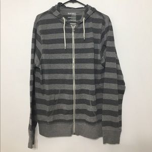 Old Navy Full Zip Hoodie gray strips