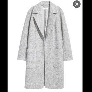H&M grey wool overcoat