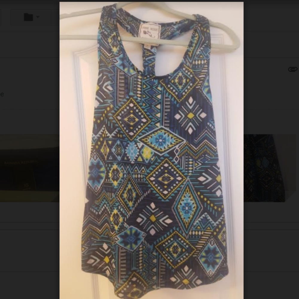 Aztec printed A-Line Tank Top