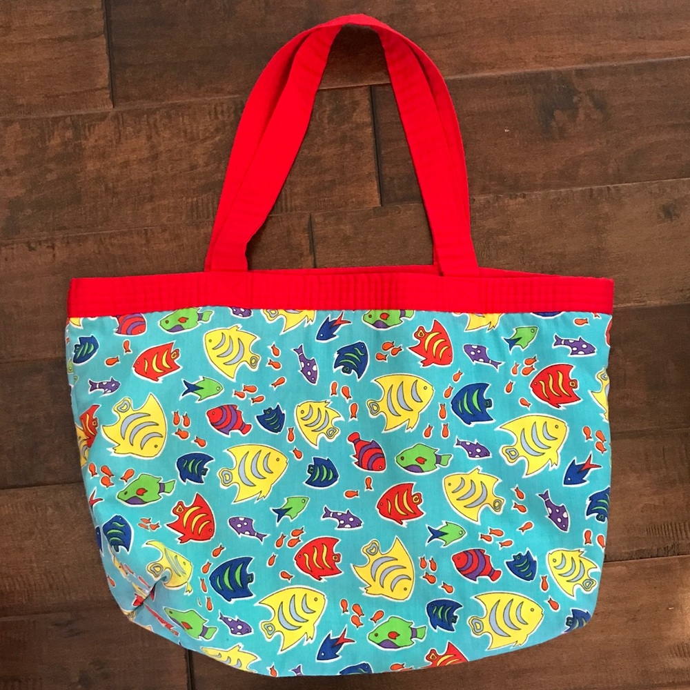 🐟🐠 Kelly's Kids Cloth Fish Print Bag 🐠🐟