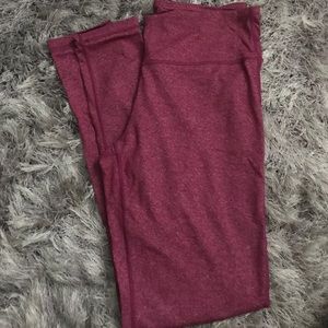 Heathered Maroon Leggings