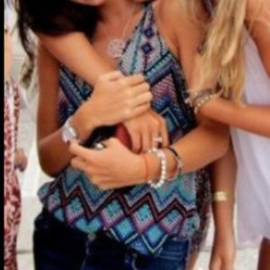 parker patterned silk tank