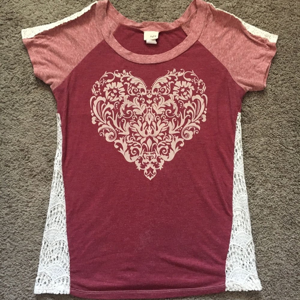 Daytrip lace color block baseball tee